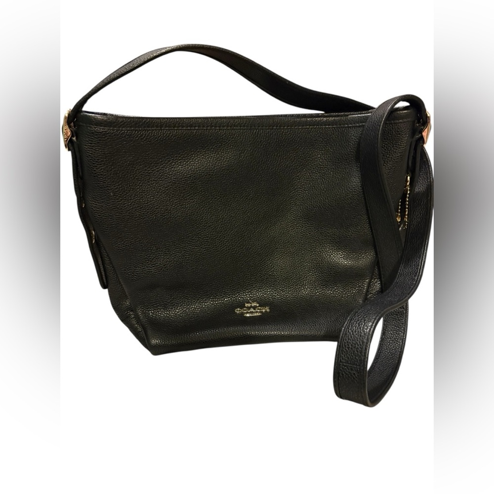 Coach Black Leather Shoulder Bag